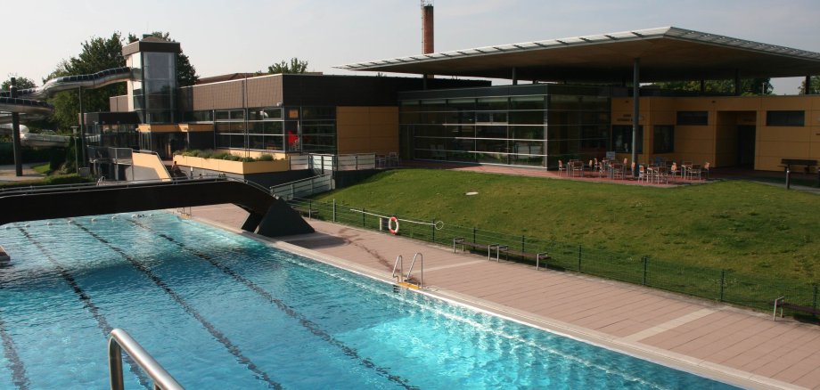 Freibad Ansicht Schwimmerbecken